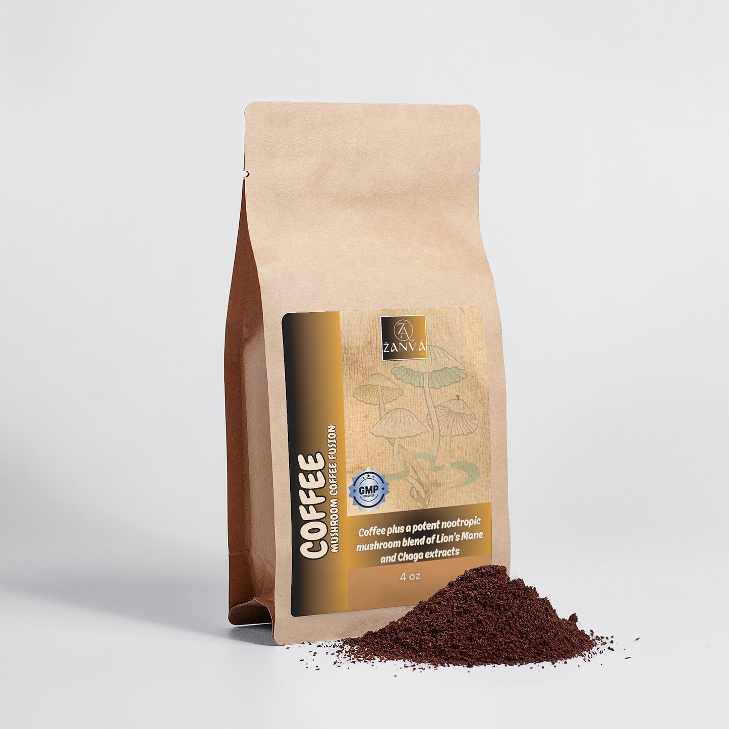 Mushroom Coffee Fusion - Lion’s Mane & Chaga 4oz