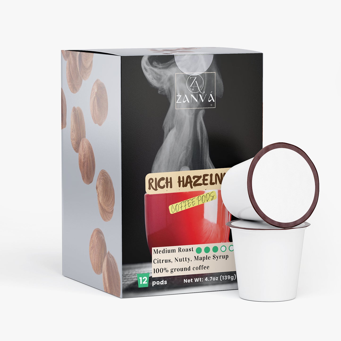 Rich Hazelnut Coffee Pods (Medium Roast)