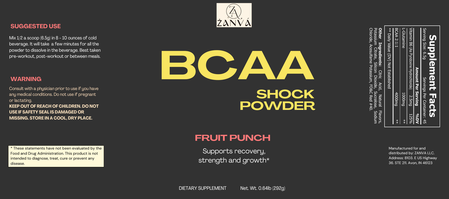 BCAA Shock Powder (Fruit Punch)