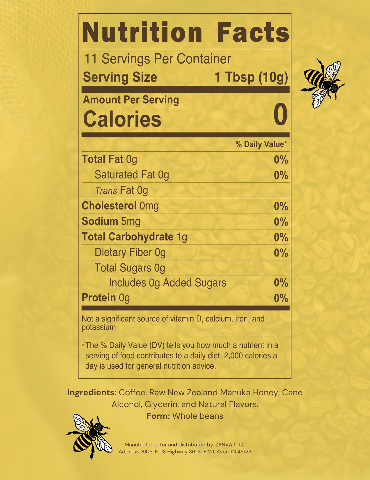 Manuka Honey Coffee 4oz